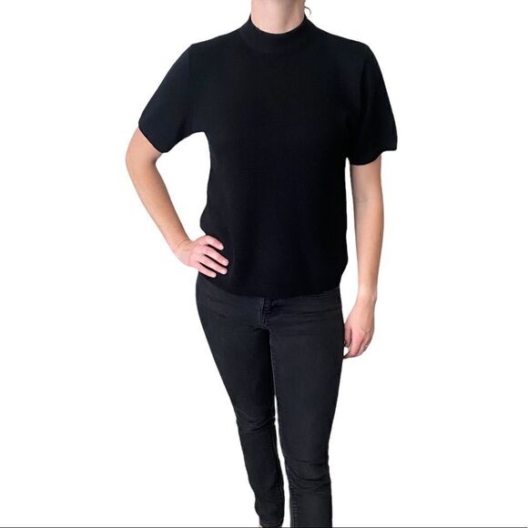 Black Mock Neck Sweater  - Picture 3 of 4